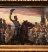 Öljymaalaus kenraali Georg Carl von Döbelnistä. Ystävien Edelfelt-näyttelyvierailu Ateneumissa 7.9.2023.