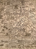 Lähikuva Olaus Magnuksen Carta Marinasta (1539).