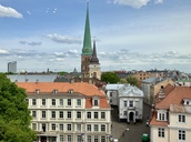 Näkymä Riian linnasta vanhaan kaupunkiin.